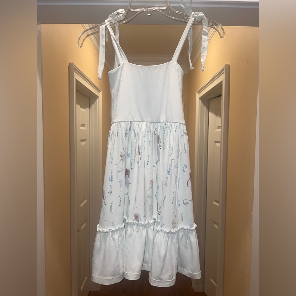 Omi Jo Well Dressed Wolf Girls Size 8 Light Blue Mermaid Tie-Strap Sundress